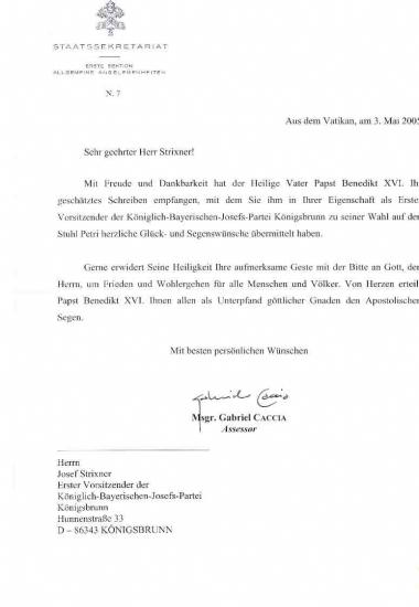 Benedikt der XVI. Benedikt der XVI.